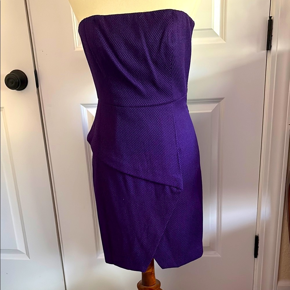 NWT Trina Turk Royal Purple Strapless Dress size 4